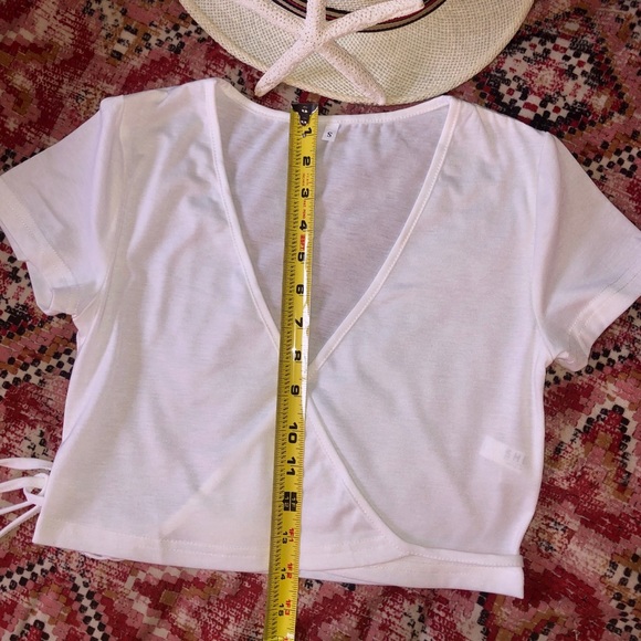 SHEIN WHITE WRAP SHIRT - Picture 4 of 8